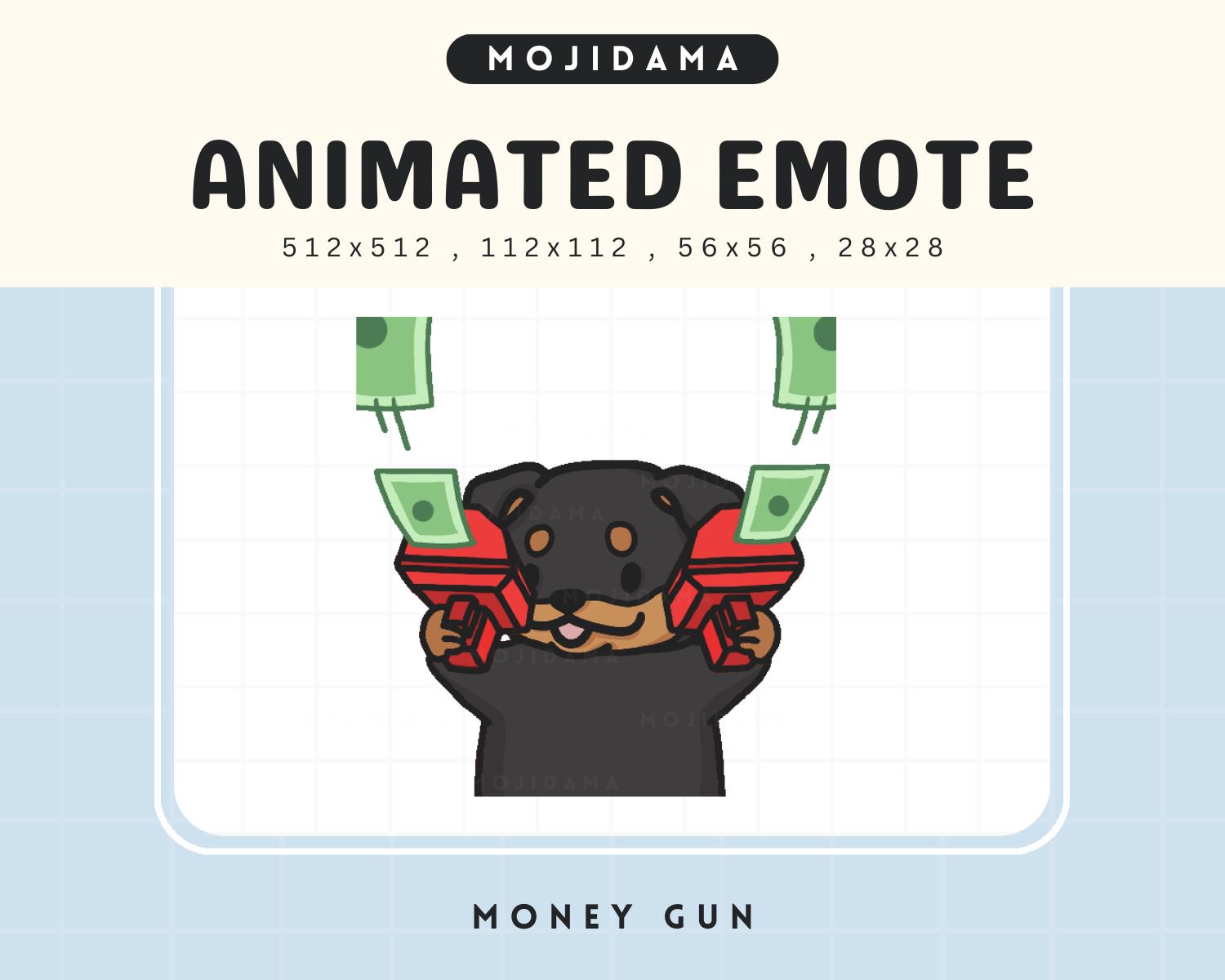 Dog Twitch Emotes Animation Money Rich