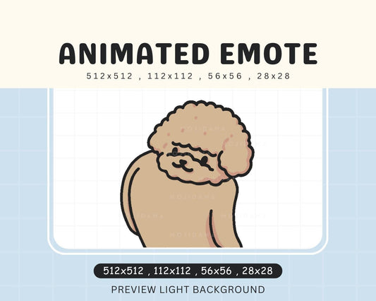 Cute Chibi Animated Emot Kawaii Dogs Wiggling Emote