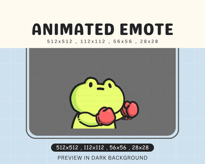 Frog Punch Emotes Animated Angry Twitch Boxing Cute Pepe Meme Emote Animation Chibi Mad Vtuber Cozy Live Stream Gaming Kick Discord Youtube