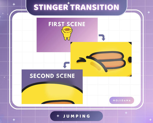 Duck Jumping Twitch Transition Stinger Obs Streamlabs Cute Jump Animation Gaming Switch Change Scene Screen Funny Kawaii Vtuber Kick Youtube