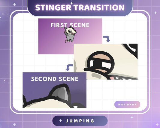 Possum Twitch Stinger Transition Jumping Animation Cute Rat Opossum Gaming Switch Change Scene Screen Kawaii Vtuber Youtube Obs Streamlabs