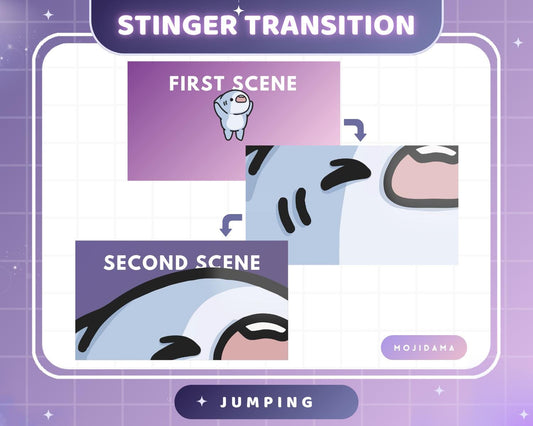 Shark Jumping Twitch Transition Stinger Obs Streamlabs Cute Animation Gaming Switch Change Scenes Screen Funny Kawaii Vtuber Kick Youtube