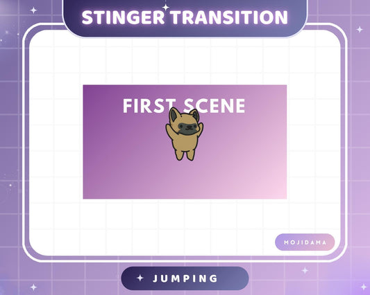 German Shepherd Dog Emotes Animation: Cute Chibi Twitch Animated Transition Stinger for Streaming on OBS, Streamlabs, Discord & YouTube