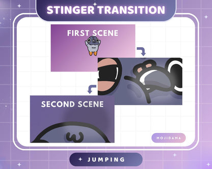 Pigeon Jumping Twitch Transition Stinger Obs Streamlabs Cute Animation Gaming Switch Change Scene Screen Funny Kawaii Vtuber Kick Youtube