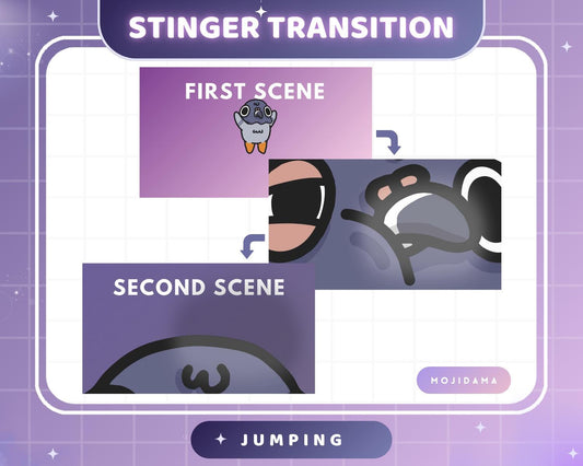 Pigeon Jumping Twitch Transition Stinger Obs Streamlabs Cute Animation Gaming Switch Change Scene Screen Funny Kawaii Vtuber Kick Youtube