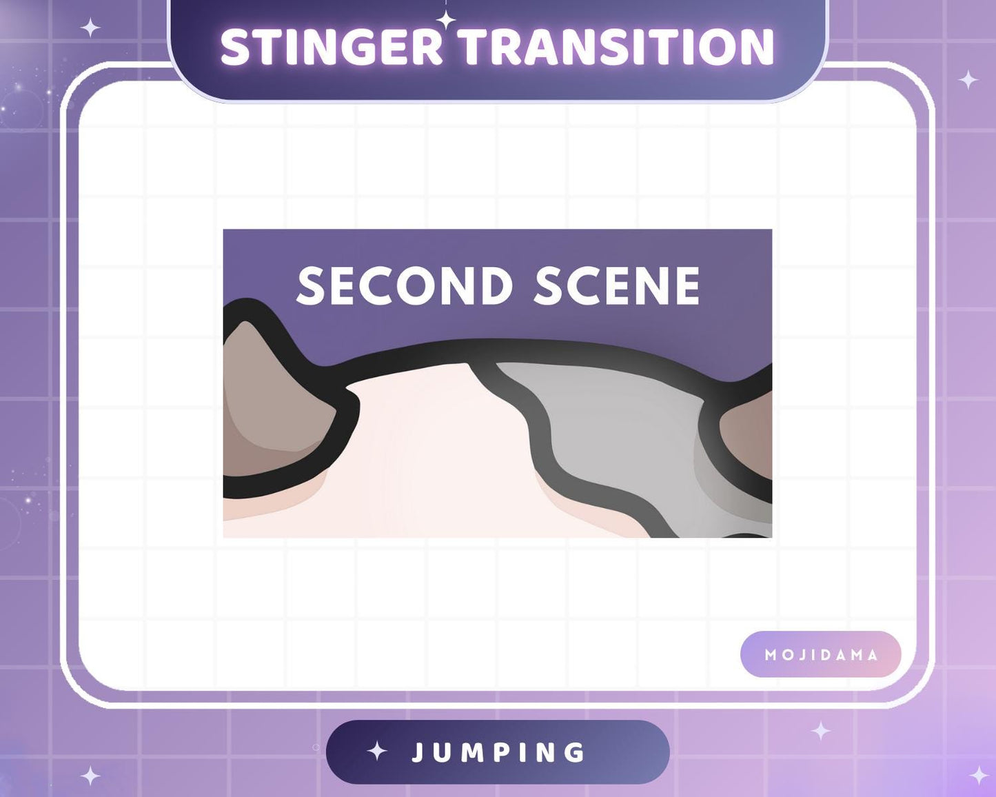 Cow Jumping Twitch Transition Stinger Animation Obs Streamlabs Cute Jump Gaming Switch Change Scene Screen Funny Kawaii Vtuber Kick Youtube