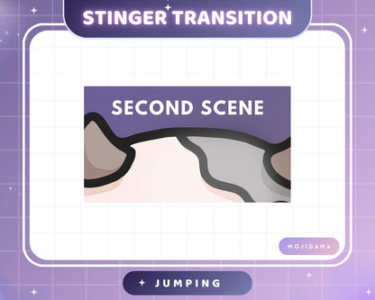 Cow Jumping Twitch Transition Stinger Animation Obs Streamlabs Cute Jump Gaming Switch Change Scene Screen Funny Kawaii Vtuber Kick Youtube