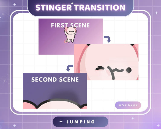 Axolotl Twitch Stinger Transition Jumping Animation Obs Streamlabs Cute Gaming Switch Change Scene Screen Funny Kawaii Vtuber Kick Youtube