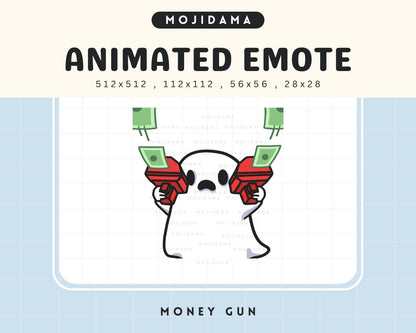 Animated Ghost Money Emote: Spooky Chibi Twitch/Discord Stream (Digital Download)