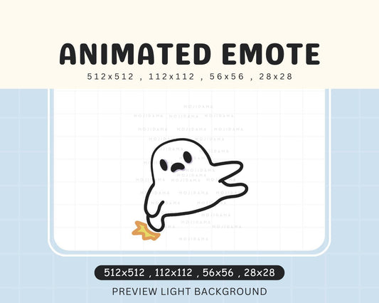 Animated Ghost Hype Emote: Spooky Halloween Twitch/Discord Stream (Digital Download)