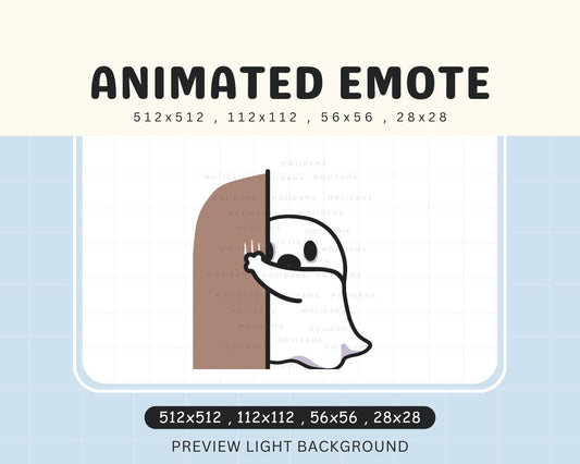 Animated Halloween Ghost Twitch Emote: Spooky Scratch (Digital Download
