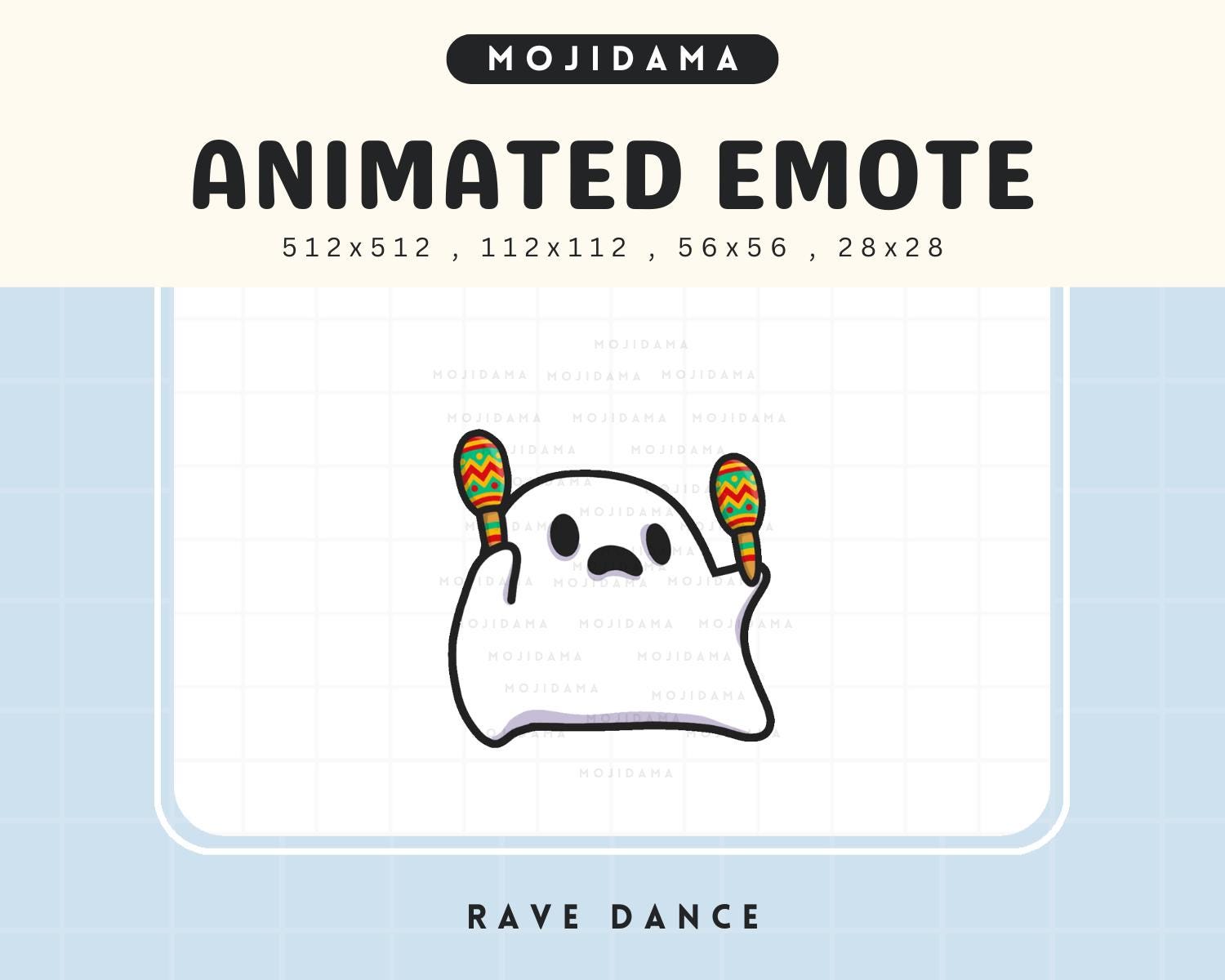 Ghost Halloween Dancing Emotes Twitch Animated Funny Spooky Dance Chibi Emote Cute Kawaii Vtuber Live Stream Gaming Kick Discord Youtube