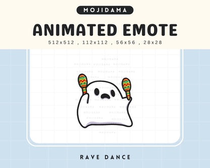 Ghost Halloween Dancing Emotes Twitch Animated Funny Spooky Dance Chibi Emote Cute Kawaii Vtuber Live Stream Gaming Kick Discord Youtube