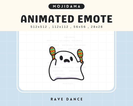 Ghost Halloween Dancing Emotes Twitch Animated Funny Spooky Dance Chibi Emote Cute Kawaii Vtuber Live Stream Gaming Kick Discord Youtube