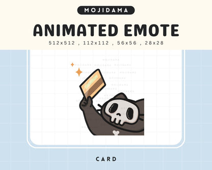 Animated Skull Cat Emote: Halloween Twitch, Discord, YouTube (Digital Download