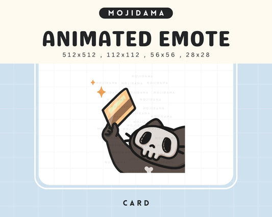 Animated Skull Cat Emote: Halloween Twitch, Discord, YouTube (Digital Download