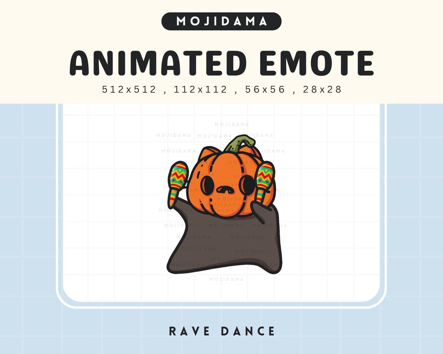 Pumpkin Cat Halloween Dancing Emotes Twitch Animated Spooky Ghost Scary Rave Dance Excited Emote Vtuber Live Stream Gaming Discord Youtube