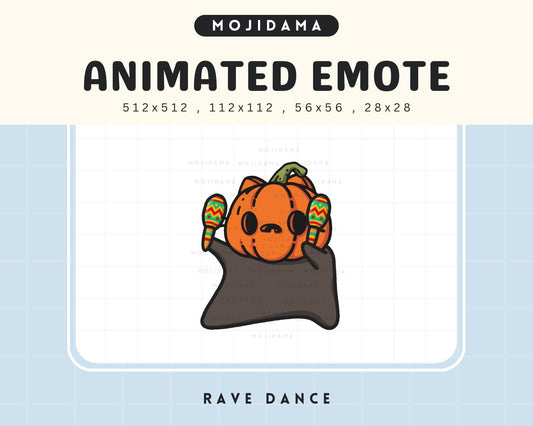 Pumpkin Cat Halloween Dancing Emotes Twitch Animated Spooky Ghost Scary Rave Dance Excited Emote Vtuber Live Stream Gaming Discord Youtube