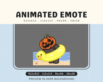 Pumpkin Dancing Emote: Spooky Halloween Animation for Twitch, YouTube, Discord (Digital Download)
