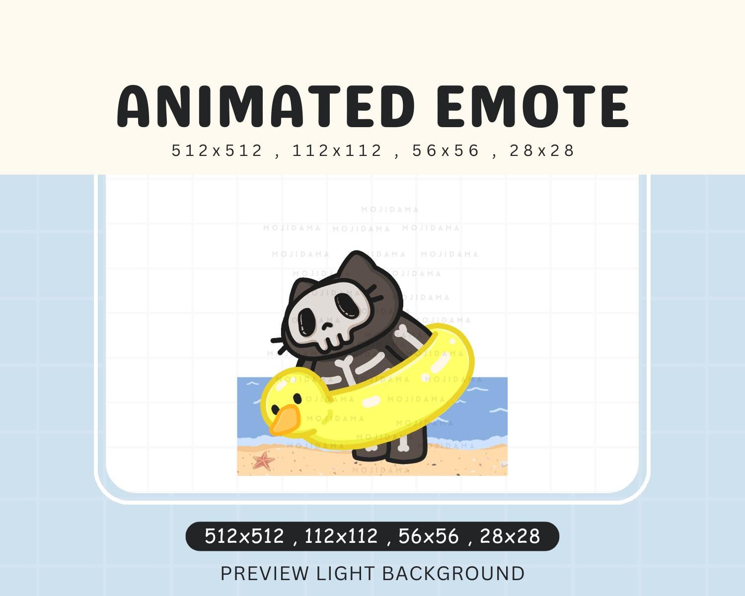 Skull Cat Dancing Emote: Spooky Halloween Animation (Digital Download)