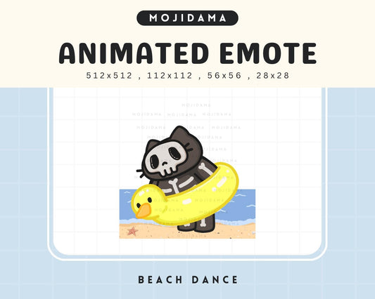 Skull Cat Dancing Emote: Spooky Halloween Animation (Digital Download)