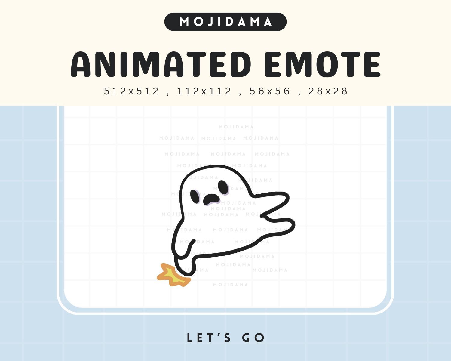 Animated Ghost Hype Emote: Spooky Halloween Twitch/Discord Stream (Digital Download)