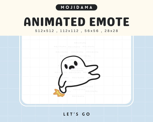Animated Ghost Hype Emote: Spooky Halloween Twitch/Discord Stream (Digital Download)