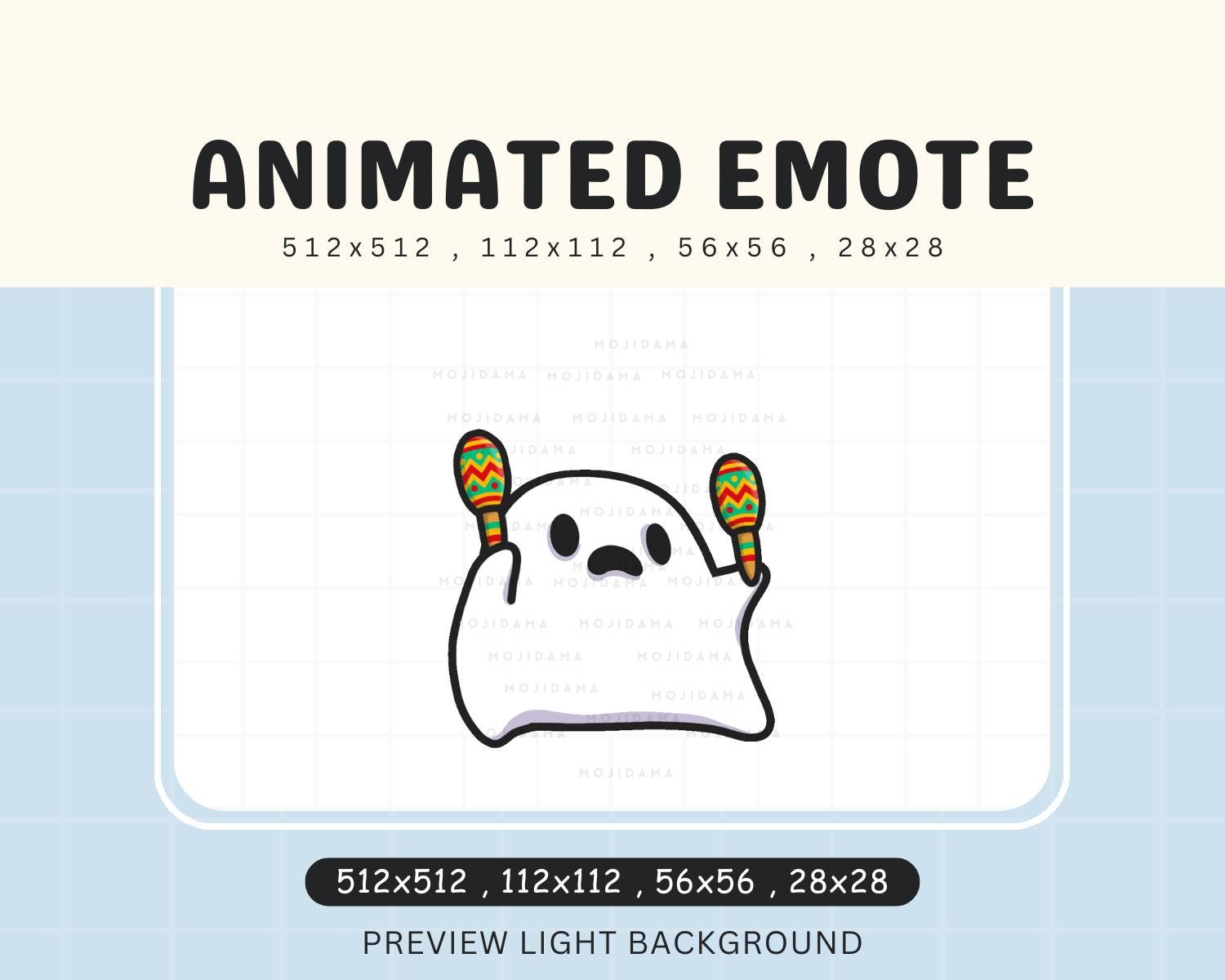 Ghost Halloween Dancing Emotes Twitch Animated Funny Spooky Dance Chibi Emote Cute Kawaii Vtuber Live Stream Gaming Kick Discord Youtube
