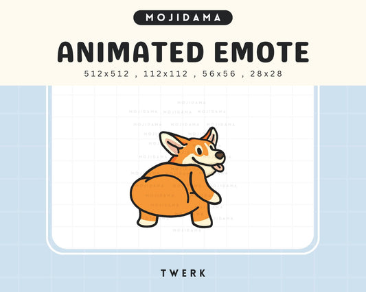 Animated Corgi Twerking Emote: Chibi Puppy Twitch Stream (Digital Download)