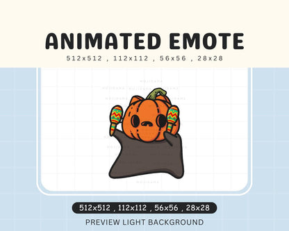 Pumpkin Cat Halloween Dancing Emotes Twitch Animated Spooky Ghost Scary Rave Dance Excited Emote Vtuber Live Stream Gaming Discord Youtube