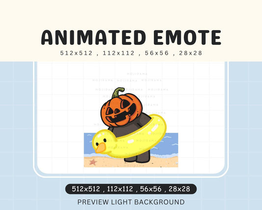 Pumpkin Dancing Emote: Spooky Halloween Animation for Twitch, YouTube, Discord (Digital Download)