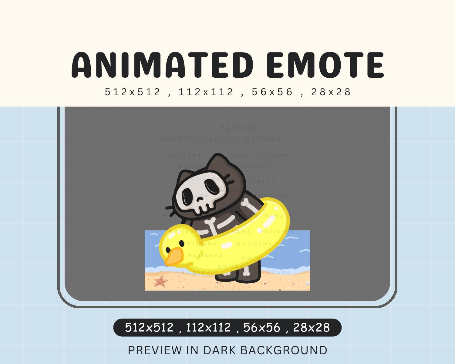Skull Cat Dancing Emote: Spooky Halloween Animation (Digital Download)