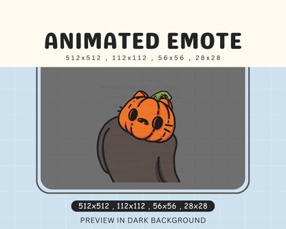 Wiggle Emotes Cat Halloween Pumpkin Twitch Spooky Ghost Scary Animation Animated Stream Dance Emote Vtuber Live Discord Gaming OBS Live Emot