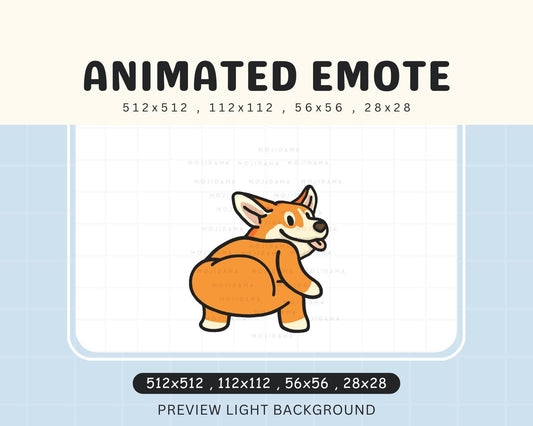 Animated Corgi Twerking Emote: Chibi Puppy Twitch Stream (Digital Download)