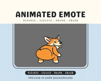 Animated Corgi Twerking Emote: Chibi Puppy Twitch Stream (Digital Download)