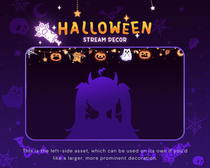 Cat Twitch Halloween Decoration Stream: Kitty Animated Cute Pumpkin Ghost Vtuber