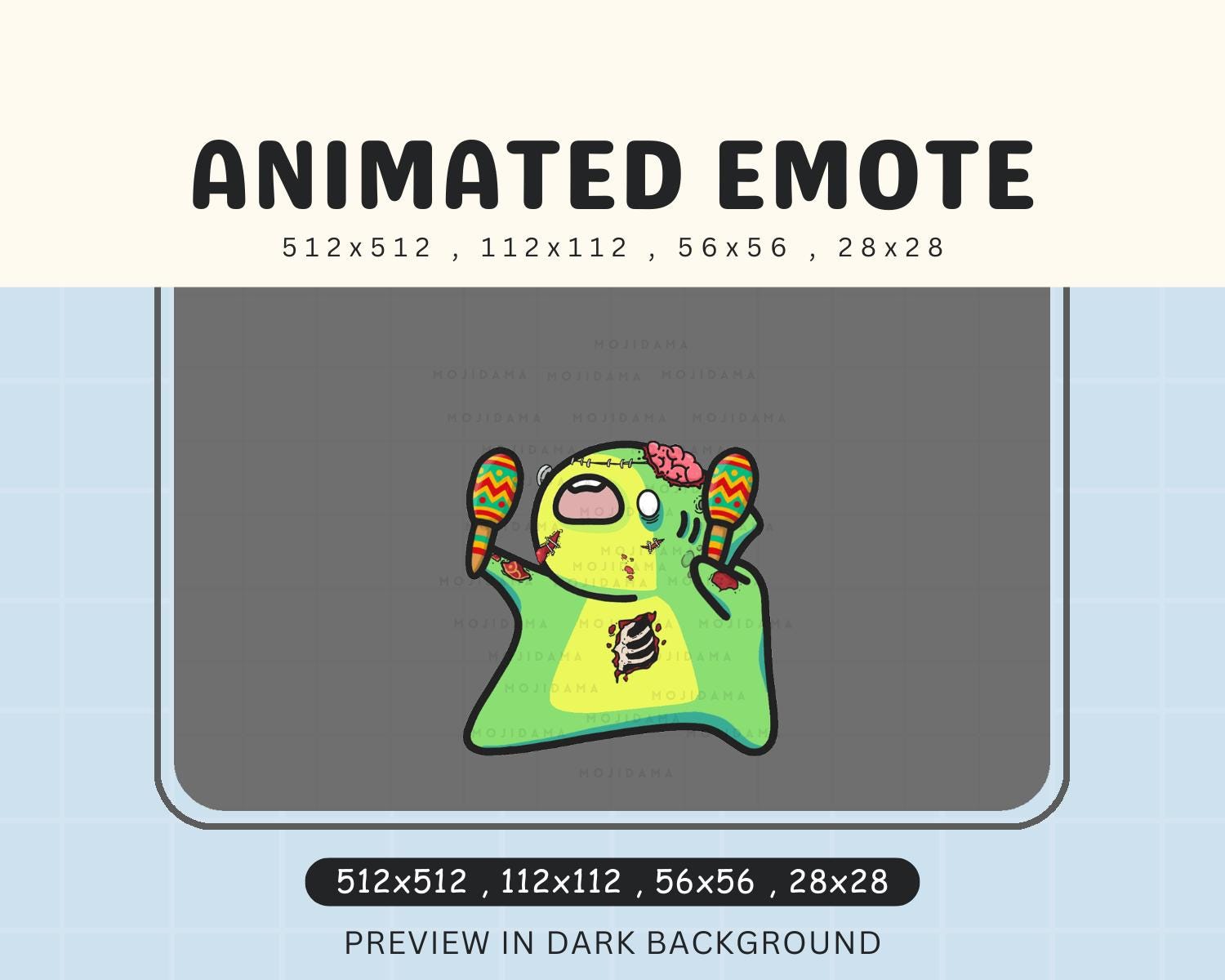 Halloween Shark Dance Emotes: Zombie Cute Animated Twitch Emotes Streaming