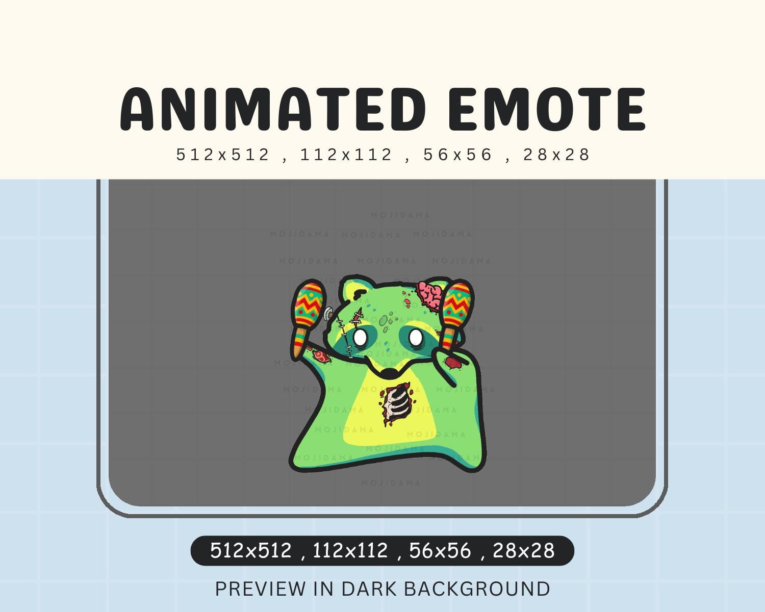 Halloween Raccoon Dance Emotes: Cute Animated Twitch Emotes Streaming Vtuber