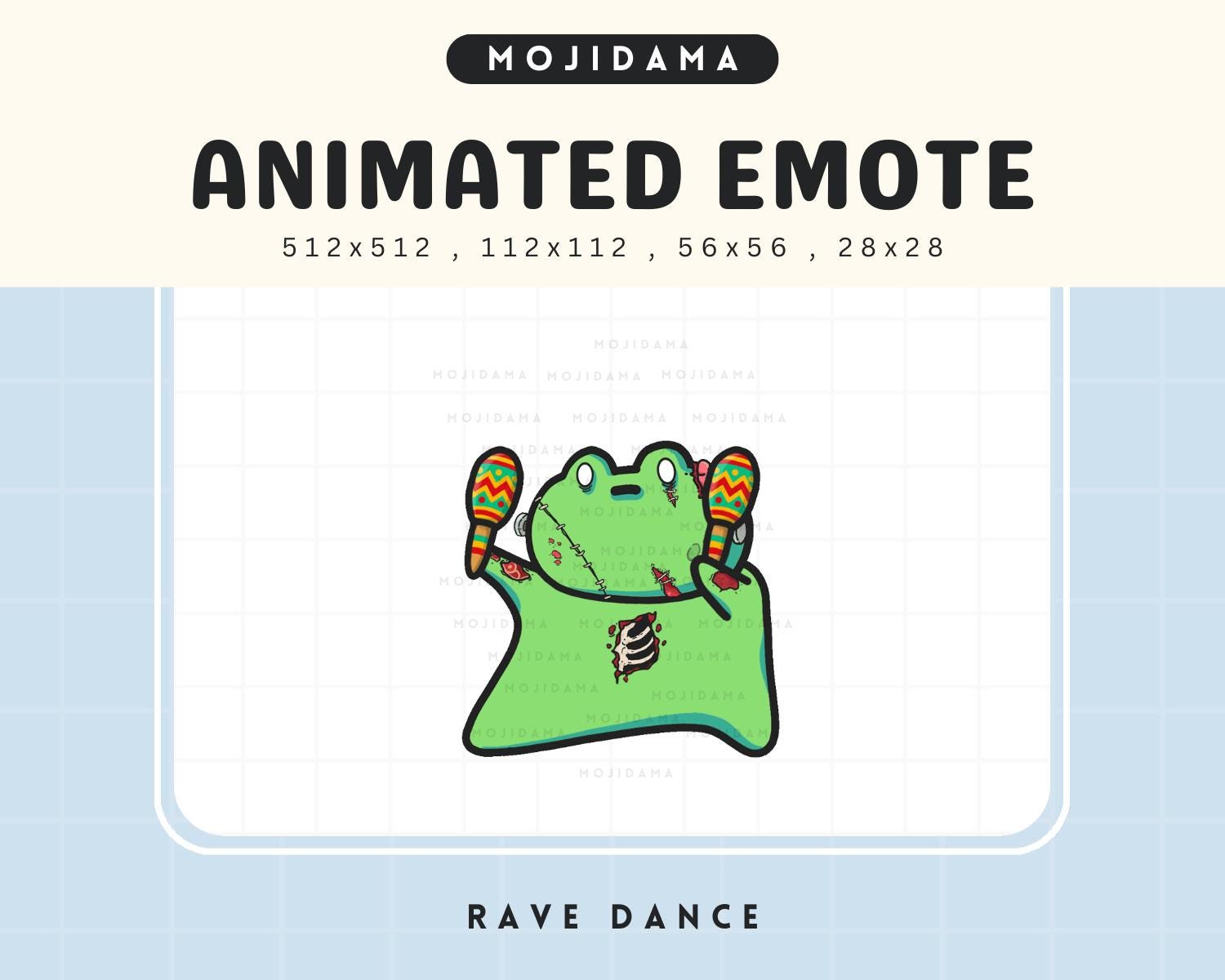 Halloween Emotes Frog Dance Animated: Cute Twitch Emotes Streaming Vtuber