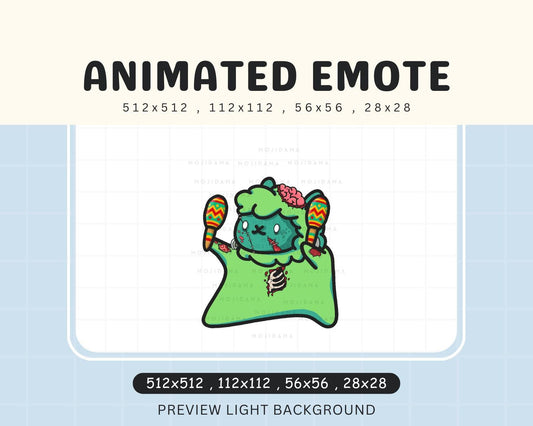 Alpaca Dancing Emotes Twitch: Cute Animal Animated Vtuber Streamer Emote