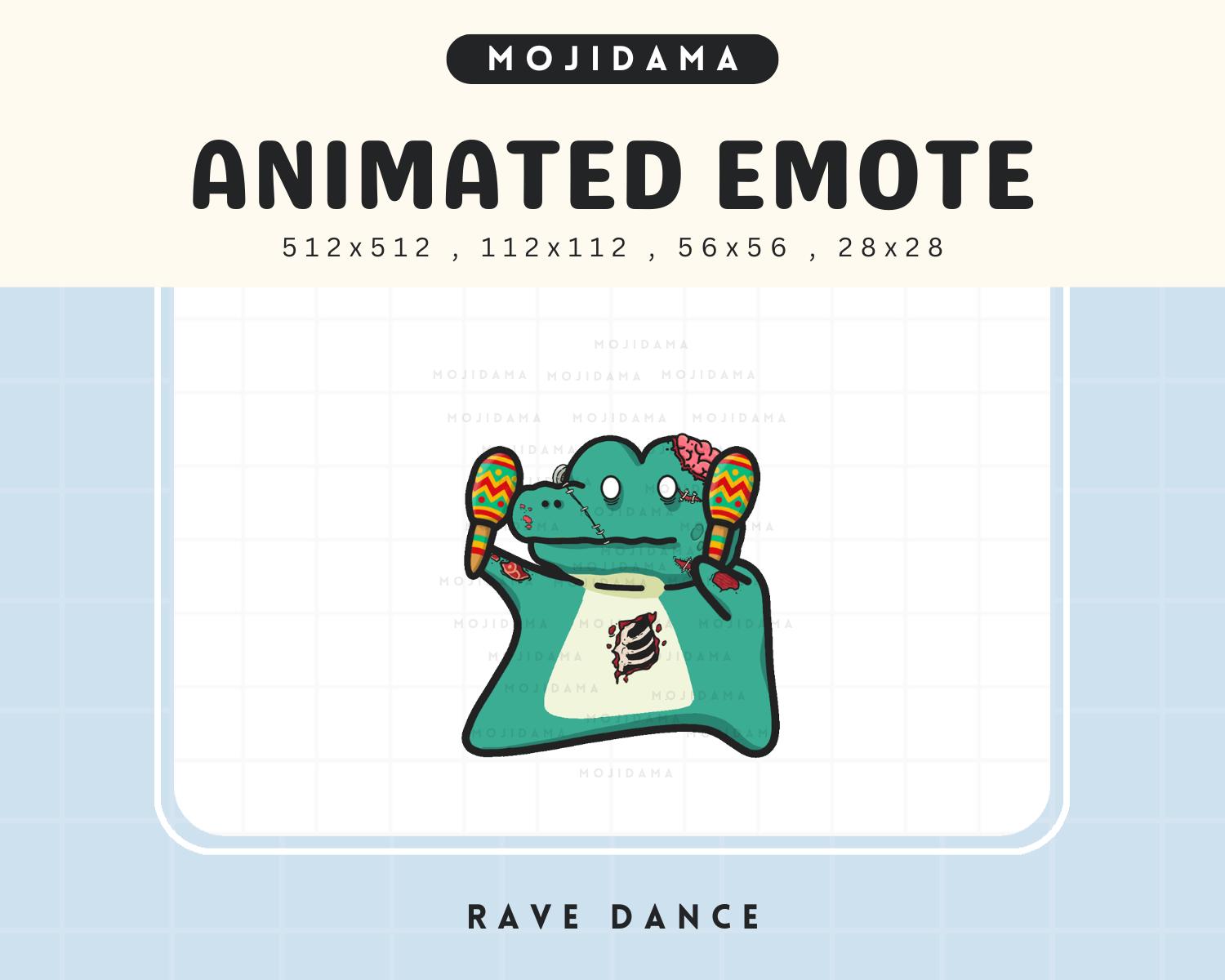 Spooky Ghost Crocodile Emotes Dance: Cute Halloween Animated Twitch Emotes Streaming