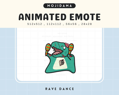 T-Rex Halloween Dance Emotes: Cute Dinosaur Animated Twitch Streaming Vtuber