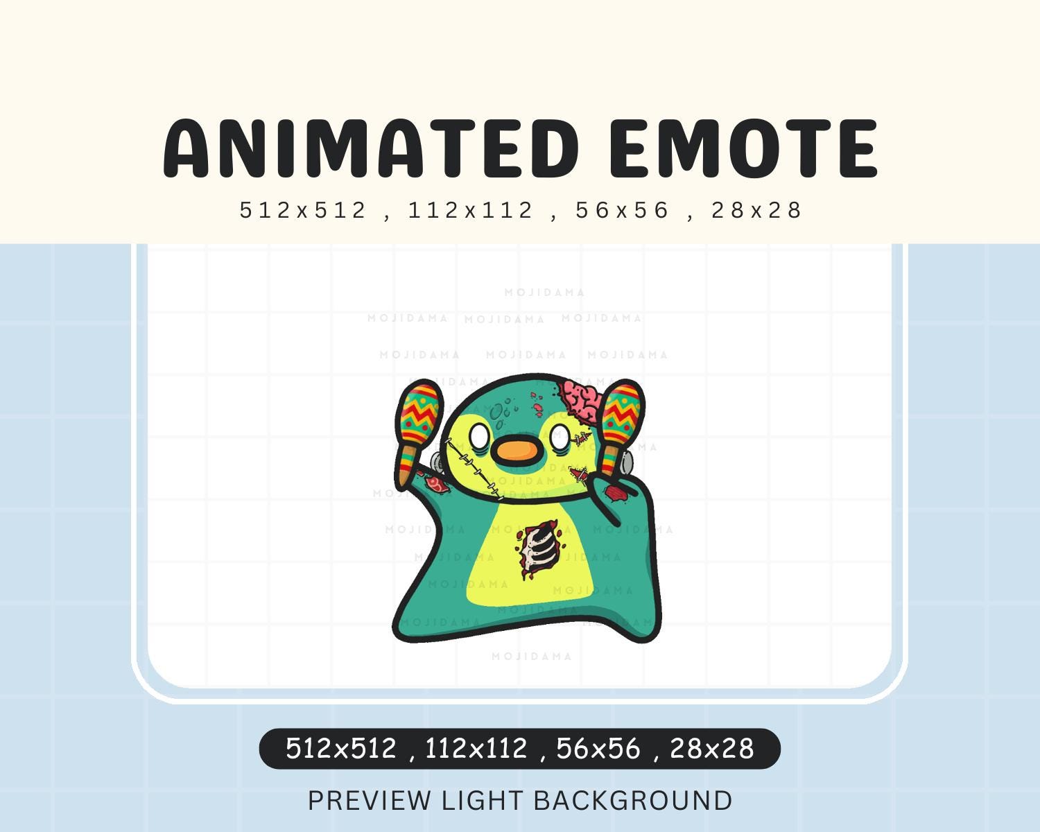 Ghost Penguin Dance Emotes: Cute Chibi Animated Twitch Streamer Vtuber
