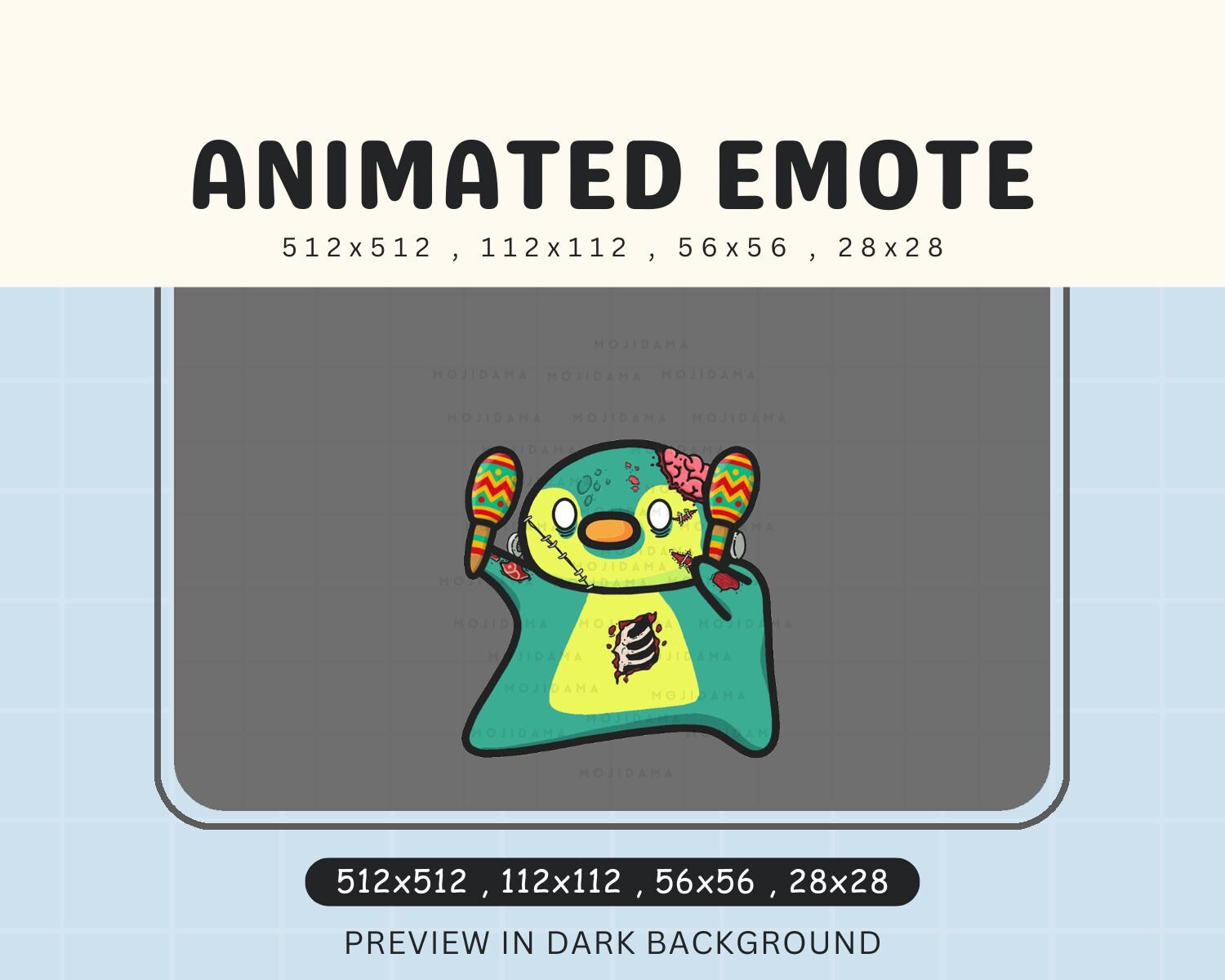 Ghost Penguin Dance Emotes: Cute Chibi Animated Twitch Streamer Vtuber
