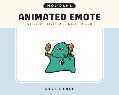 Halloween Godzilla Dance Emotes Zombie: Cute Animated Twitch Live Streaming