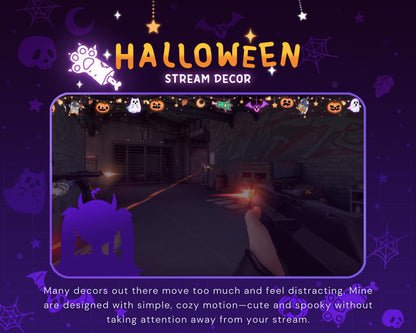 Halloween Twitch Pigeon Decoration Stream: Animated Cute Pumpkin Ghost Streamer Vtuber