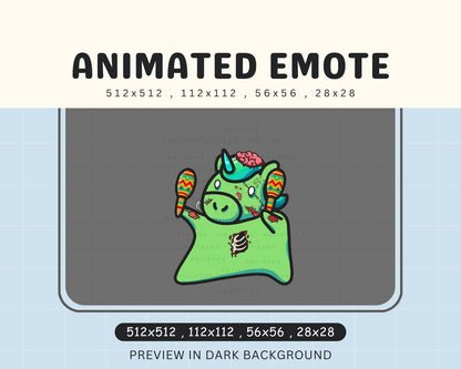 Halloween Unicorn Dance Emotes: Ghost Cute Animated Twitch Emotes Streaming Vtuber