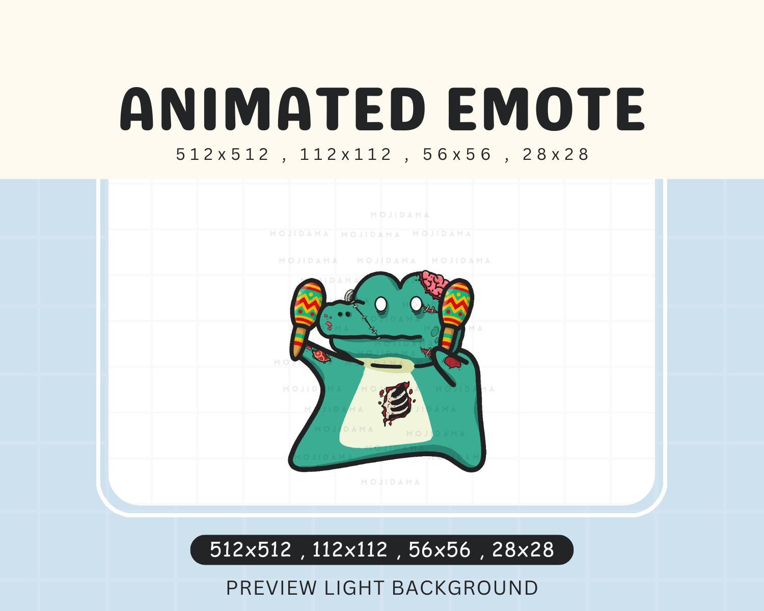 Spooky Ghost Crocodile Emotes Dance: Cute Halloween Animated Twitch Emotes Streaming