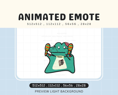 Spooky Ghost Crocodile Emotes Dance: Cute Halloween Animated Twitch Emotes Streaming