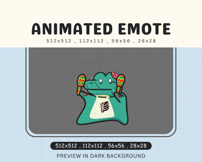 Spooky Ghost Crocodile Emotes Dance: Cute Halloween Animated Twitch Emotes Streaming